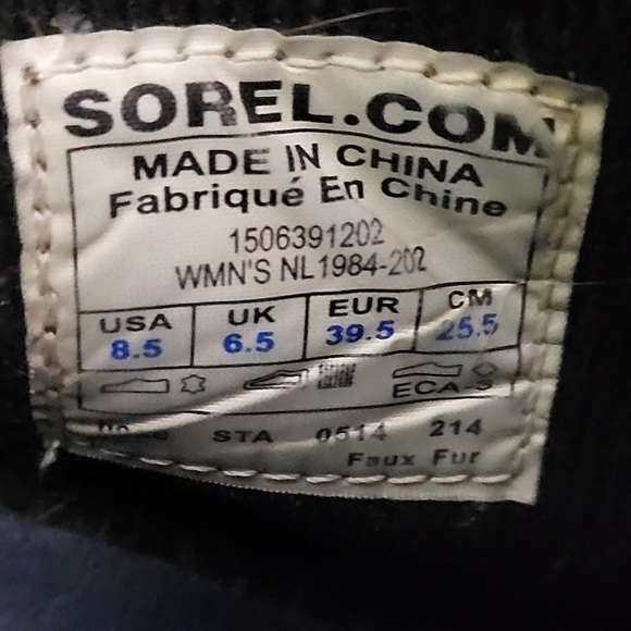 SOREL Joan Of Arctic Wedge Ankle Boots Faux Fur Trim NL1984-010 Brown Size 8.5 - Picture 10 of 12